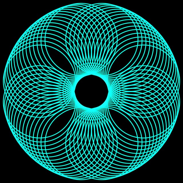 Free spiral pattern rainbow illustration