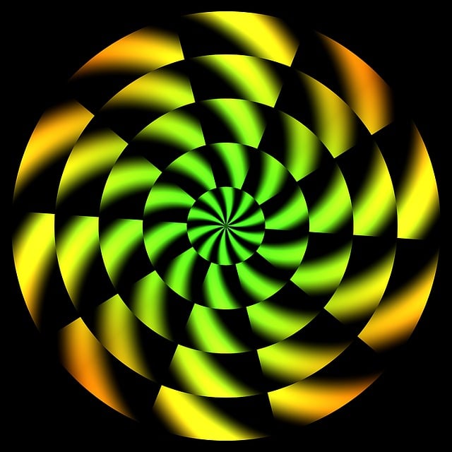 Free spiral pattern rainbow illustration