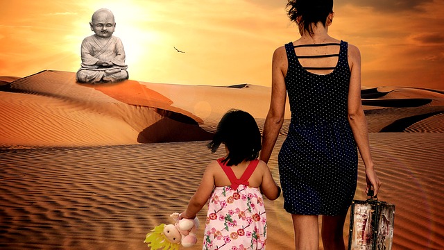 Free buddha photoshop child illustration