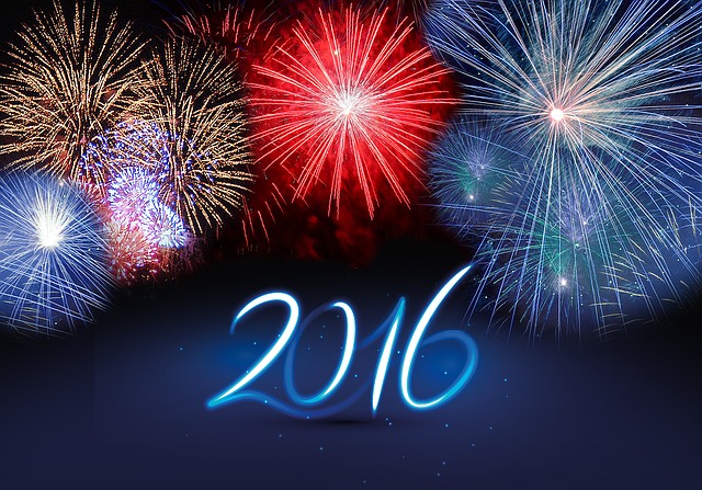 Free sylvester new year's day fireworks illustration