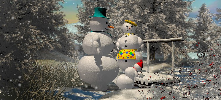 Boneco De Neve, Natal, Neve, Ano Novo