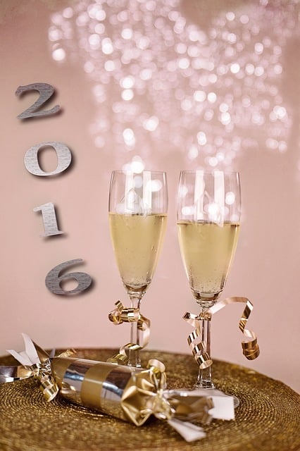 Free new years champagne new year celebration illustration