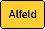 alfeld, lower saxony, town sign