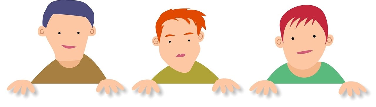 Free boys group people illustration