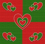 christmas, hearts, love
