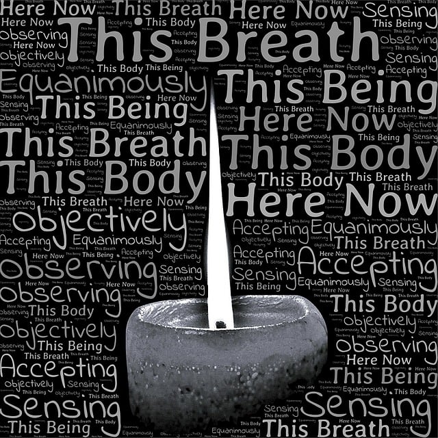 Free vipassana meditation candle illustration