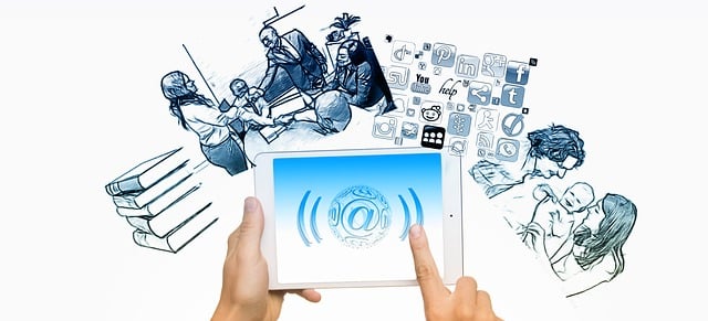 Free tablet finger online illustration