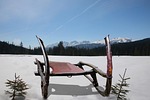 slide, winter, snow