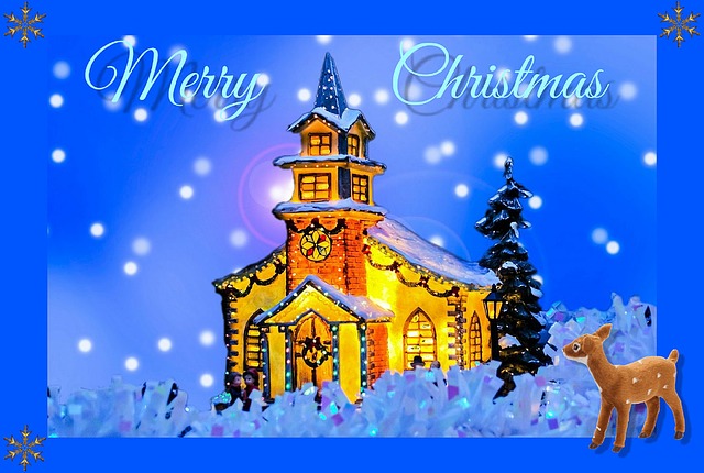 Free merry christmas christmas card greeting card illustration