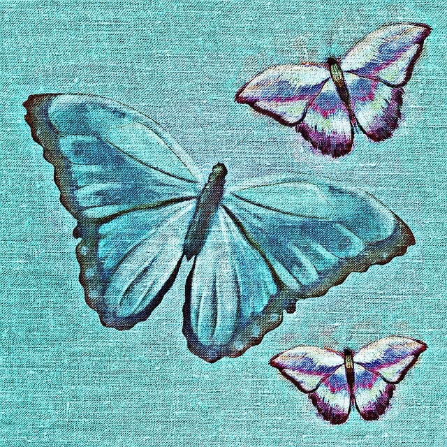 Free butterflies tissue material illustration
