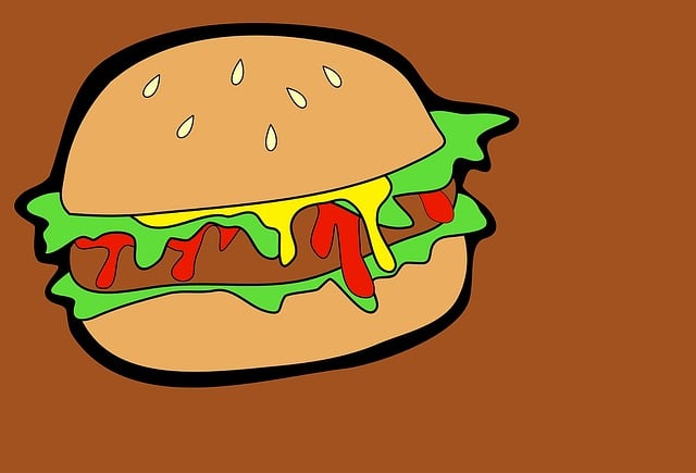 Free burger meat sandwich illustration