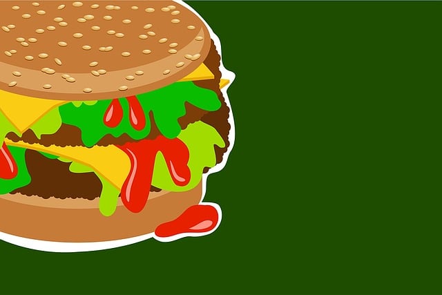 Free burger meat sandwich illustration