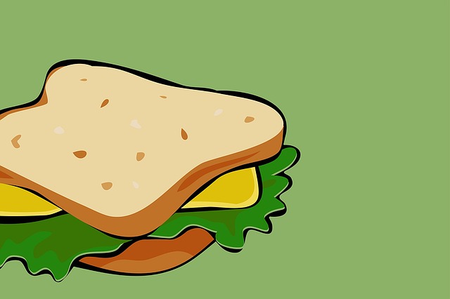 Free sandwich bread snack illustration