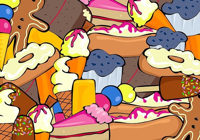 Free sweet dessert food illustration