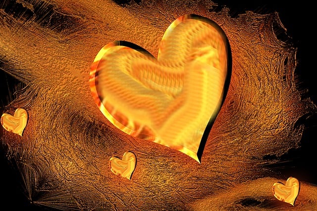 Free heart background abstract illustration