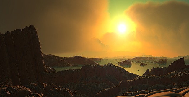 Free landscape nature sun illustration