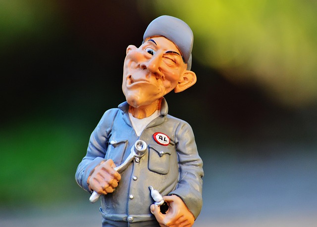 Mechaniker, Figur, Lustig, Spaß, Mann