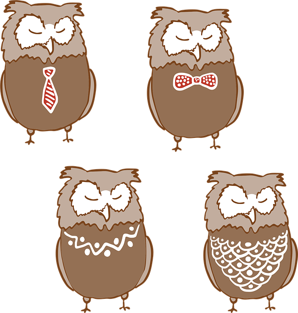 Free owl bird drawing vector