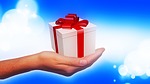 hand, gift, bokeh