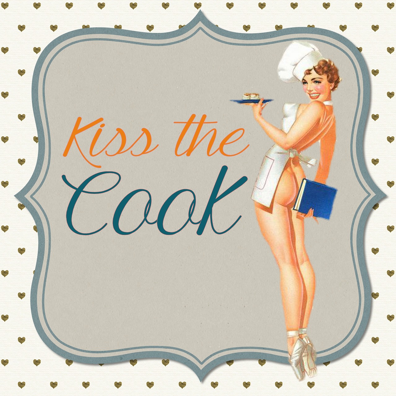 Retro, Collage, Girl, Cook, Kiss, Pin Retro, Collage, Girl, Cook, Kiss, Pin