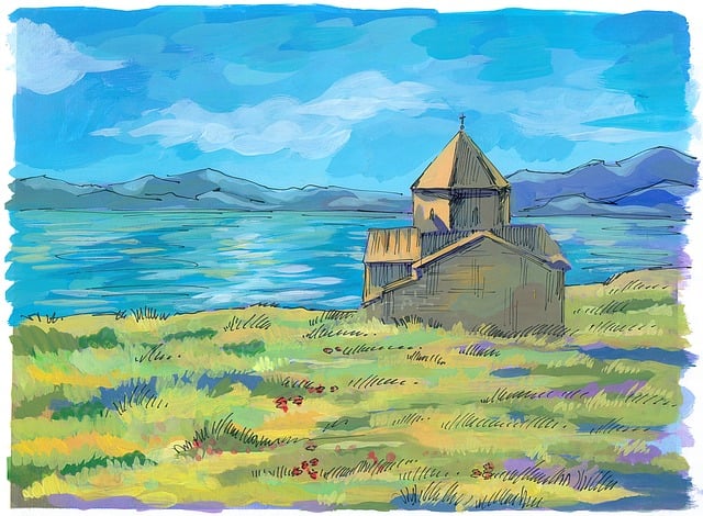 Free armenia nature lake sevan illustration