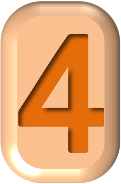 Free number button shape illustration