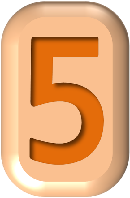 Free number button shape illustration