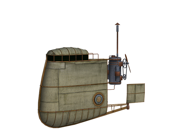 Free aircraft airship hover illustration