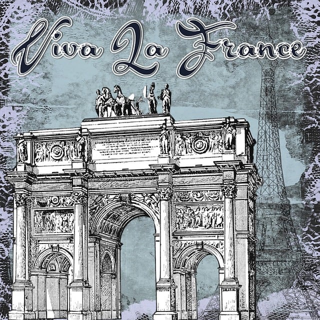 Free france viva la france in honor of illustration