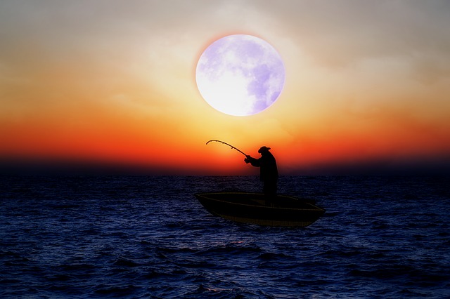 Angler, Meer, Boot, Angeln, Wasser