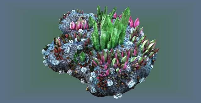 Free crystal mineral stone illustration