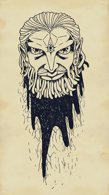 Free monster bad guy fairy tale illustration