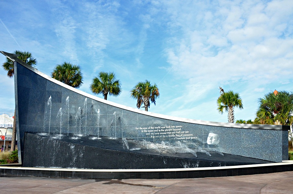 Nasa, Fountain, Kennedy, Space Center, Florida