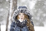 winter, redhead, female