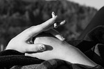 hand, smoking, woman