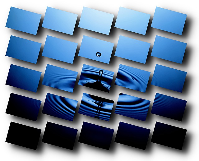 Free abstract tiles water ripple illustration