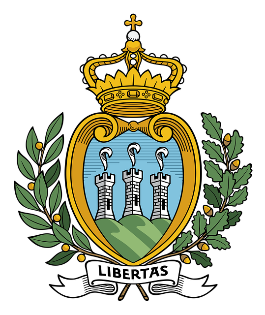 San Marino, Wapenschild, Vlag, Marino