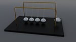 newton's pendulum, spherical ball joint, pendulum