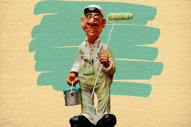 Free painter to brush housewall illustration
