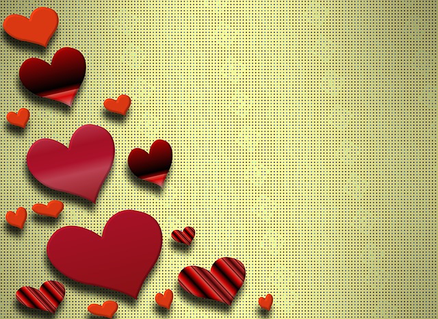 Free hearts background wallpaper illustration