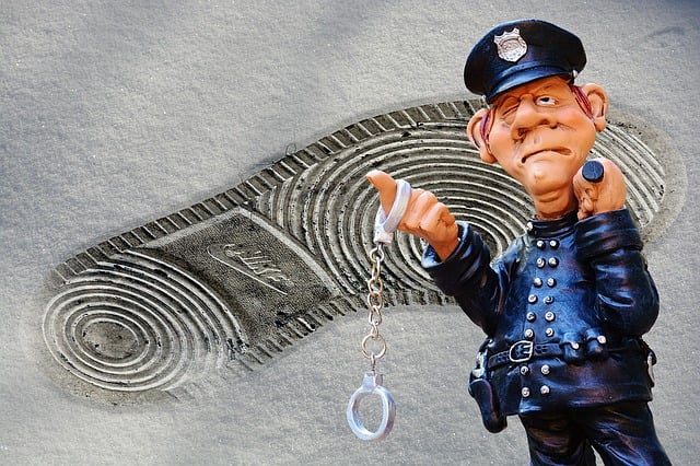 Free police crime scene footprint illustration