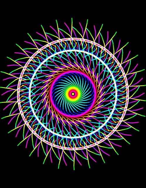 Free Spirograph Colored illustration and picture