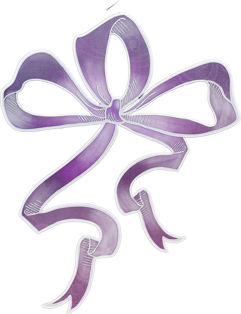 Free bow purple colorful illustration