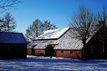 fehnhaus, east frisia, winter