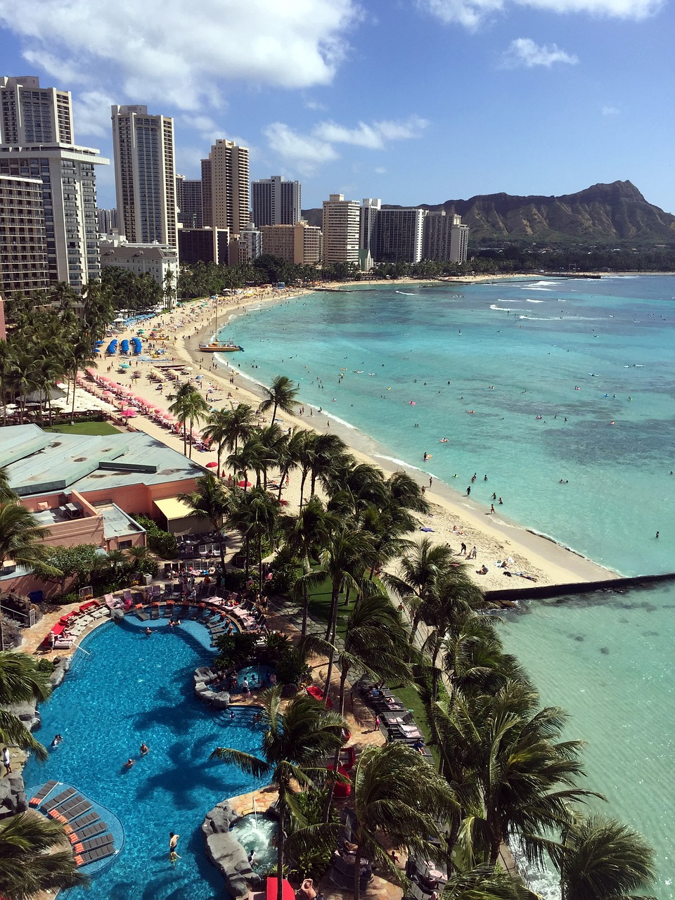 Waikiki Beach Hawaii Diamond Free Photo On Pixabay