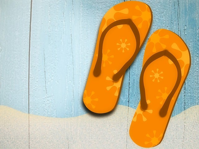 Free flip-flop vacations background illustration