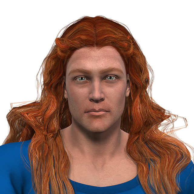 Free man hair red hair illustration
