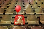 grandstand, stadium, teddy bear