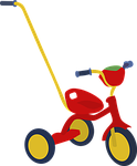 tricycle, bicycle, kid