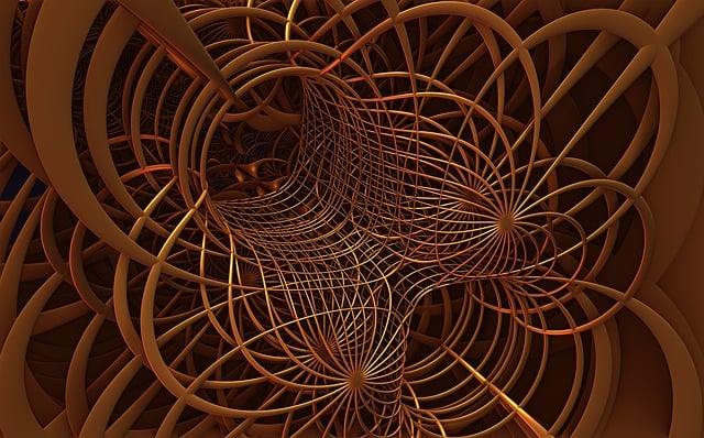 Free cages curves steel illustration